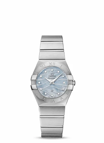 Omega Constellation Quartz 27 Brushed Stainless Steel / Blue MOP 123.10.27.60.57.001 (12310276057001)